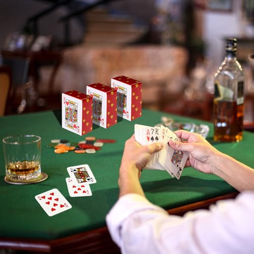 NUOGUAYI Mini Pokerkarten, 3 Decks Spielkarten, Kleine Spielkarten, Mini Kartenspiel, Zauberkarten, Miniatur Pokerkarten, für Kinder Erwachsene, Gastgeschenke, Reisespiel, Heimspiele – Bild 4