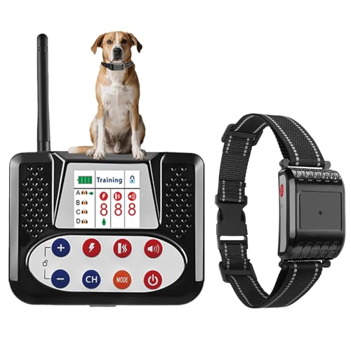 Wireless Dog Fence & Training Collar,Invisible Fence for Dogs with Shock/Vibration Modes,Waterproof & Adjustable Perimeter Dog Collar for Safety and Outdoor,1dog,Dog Boundary Collar System Wireless