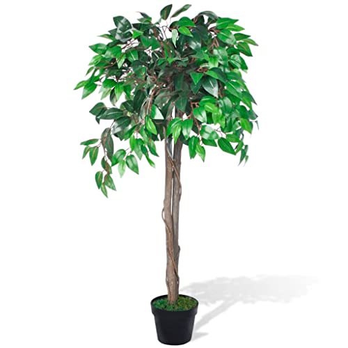 Palmier artificiel plastique durable 110 cm feuillage résistant - 2