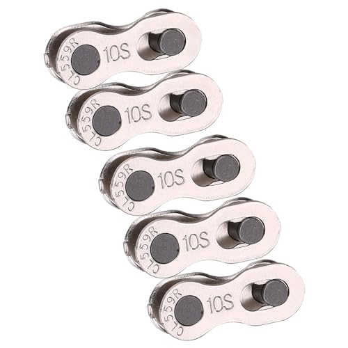 Fahrradkettenglied, 5 Paar Fahrrad Kettenverschluss Kettenverschluss-Glied für 6, 7, 8, 10 Geschwindigkeitskette Fahrrad Ersatzteile (10 Speed)