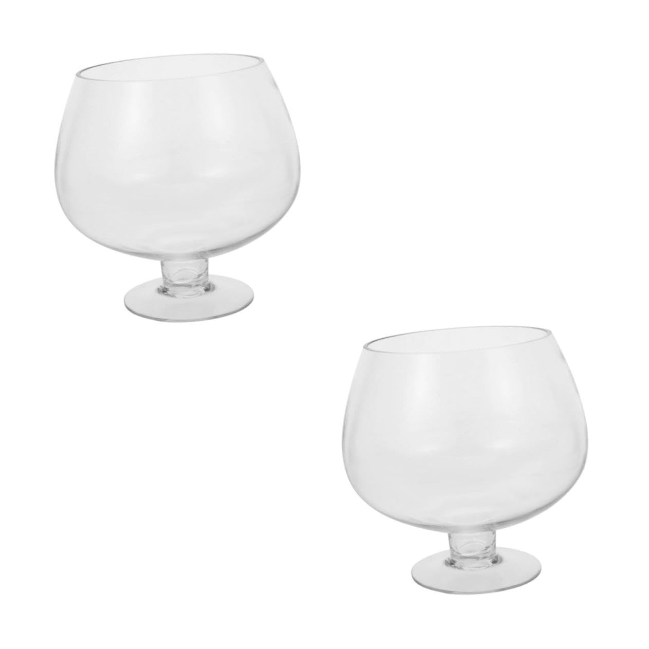 Toyvian 2 Pezzi boccia per pesci rossi in carri armati vasche per pesci e acquari serbatoio decorativo acquario da tavolo serbatoio del pesce rosso l'animale domestico Trasparente