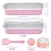 Ylnurac 60Pack Pink Aluminum Foil Loaf Pans With Lids, 6.8 Oz Rectangle Baking Cups Muffin Tins, Disposable Baking Tins Mini Pans Holders For Brownie Mini Cake Bread