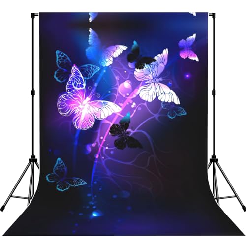 Toile de fond de photographie portrait aux motifs papillons