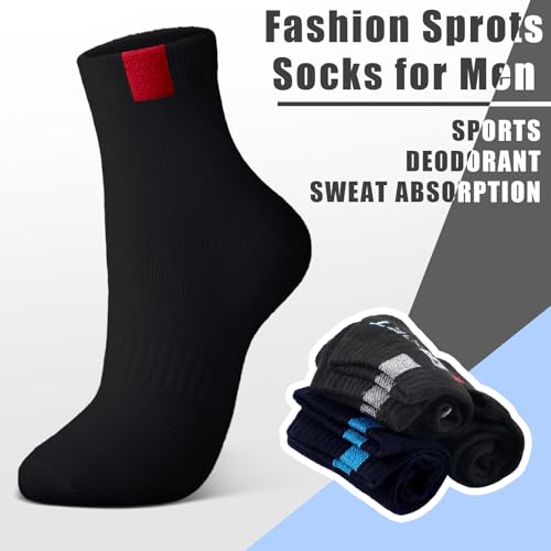 Bencailor 15 Pairs Men's Crew Socks Breathable Athletic Comfort Lightweight Sport Socks for Men 5