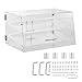 VEVOR Pastry Display Case, 2-Tier Commercial Countertop Bakery Display Case, Acrylic Display Box with Rear Door Access & Removable Shelves, Keep Fresh for Donut Bagels Cake Cookie, 20.7