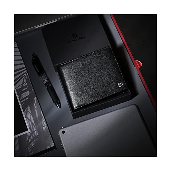 Mens Trifold Wallet with RFID Blocking and Coin Pocket Real Leather - Image 7