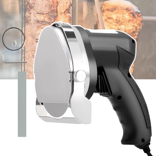 DEEguesu Cortador/Rodillo De Carne Manual, Cortador De Carne EléCtrico, Grosor De Corte Ajustable De 0 A 8 Mm, Ideal para El Hogar, Restaurantes Y Barbacoas