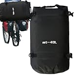 Genérico Bolsa para Moto - Organizador impermeable 40 litros - Bolsa para Porta-Bagajes Traseros - para Motocicleta, Bicicleta, Cola, Ciclismo, Viajes, Exterior, Casco, Equipo, Herramienta y Equipaje
