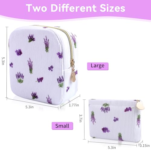 Image of 2-Pack Period Bag for Women Girls, Portable Corduroy Sanitary Napkin Storage Bag Period Pouch Small Discreet Menstrual Pouch, Sanitary Pads Period Kits Tampons Holder for First Period