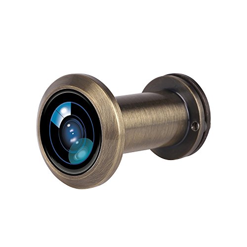 Door Viewer Peephole, 200-Degree Door Viewer with Heavy Duty Rotating Privacy Cover for 1-3/8