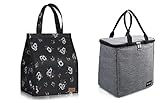 Lunch Bag For Women Men With Zippered Insulated Tall Lunch Bag