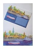 Schreib Set A4 Maritim Hamburg Michel Hafen 10 Bögen Briefpapier & 8 Umschläge Deko 25687