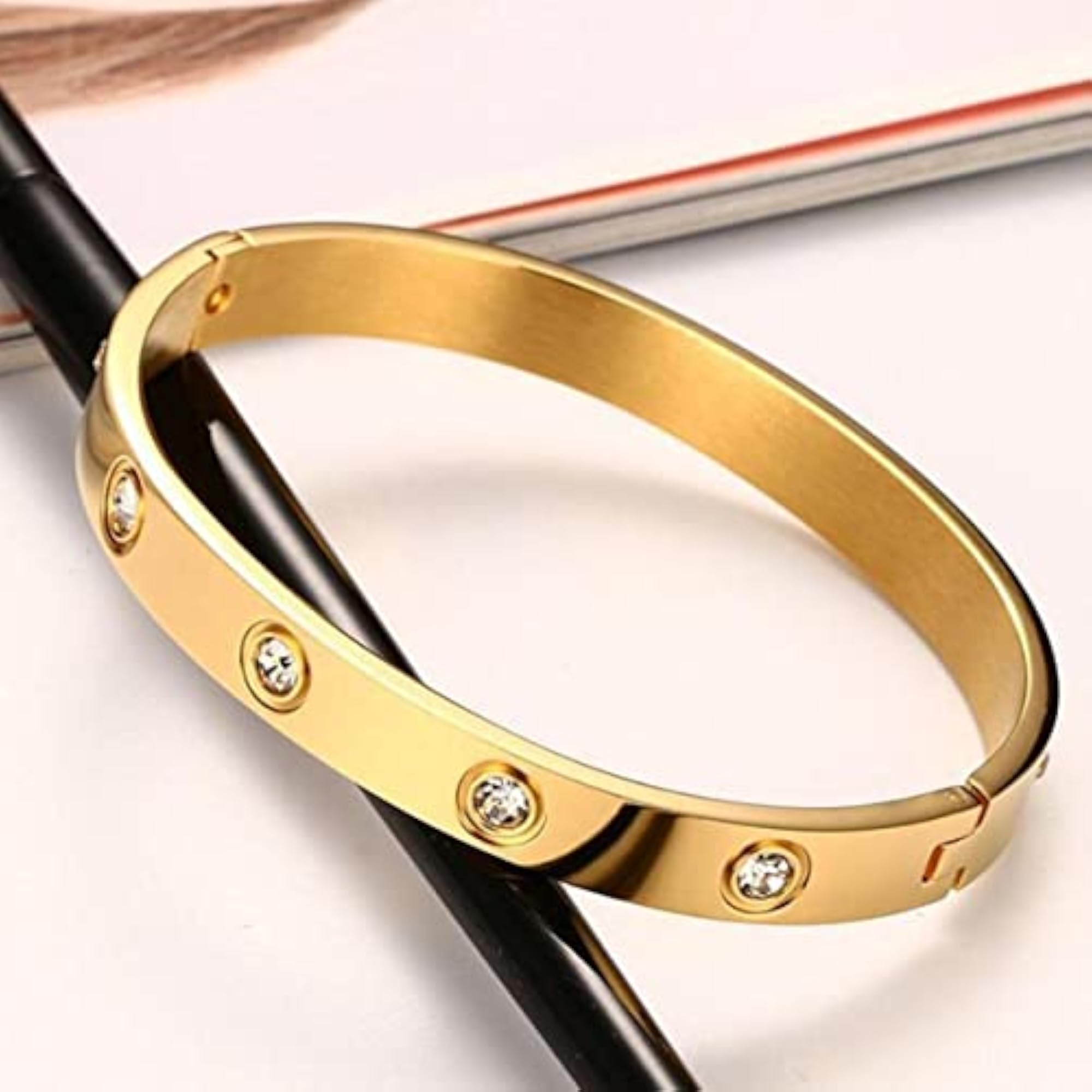 Contemporary Plated Love Bracelet