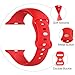Raamax Soft Silicone Band with Bumper Case Compatible with Apple Watch iWatch 49mm Series Ultra3 Ultra2 Ultra, Red
