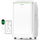 ZAFRO Smart Inverter Portable Air Conditioners, 16000 BTU (12000 BTU SACC) Dual Hose Portable AC Unit with Energy Saving/Ultra Quiet(42dB)/Drainage-free Cooling/APP/Remote for Multi-Scenario Use