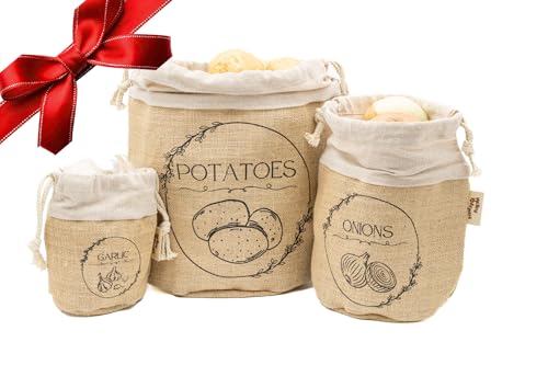 Jute Potato & Onion Storage Bag with Air Flow