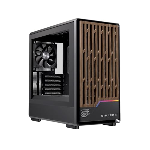 Einarex Pulse PM400 Caja de PC para Gaming, RGB, Soporte para 9 Ventiladores de 120mm, Refrigeración Líquida de 240mm (Core Negro)