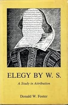 Hardcover Elegy by W.S.: A Study in Attribution Book