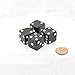 Black Dice with White Pips Squared Corners 19mm (3/4in) Pack of 4 Wondertrail
