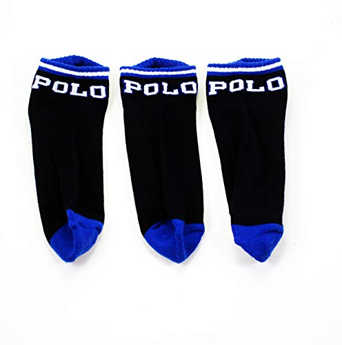 Polo Ralph Lauren Mens No show Sport socks White Navy 3 Pairs size 10-132
