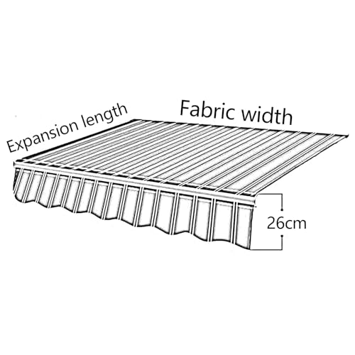 Toile de remplacement pour auvent usé solution imperméable 7m pour éliminer la chaleur