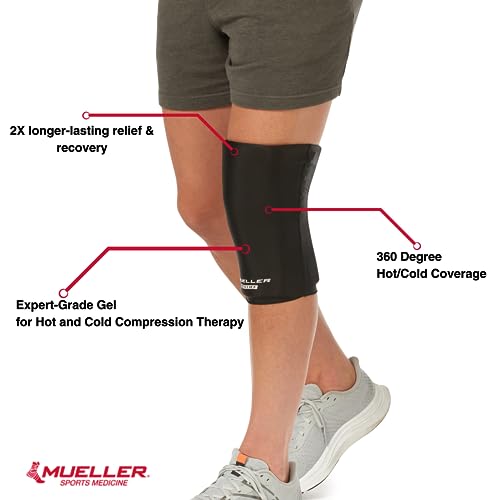 MUELLER Sports Medicine EZ Relief Compression Sleeve for Men and Women, Pain Relief Support, Reduces Swelling on Knees, Elbows, Wrists, Ankles, and More, Fits Right or Left, Black, One Size by MUELLER - Used condition - Image 4