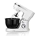Produktbild PRIXTON - Küchenmaschine / Mixer für Backwaren mit leistungsstarkem 1000-W-Motor, 3 Zubehör und einer 4-l-Schüssel, 6 verschiedenen Geschwindigkeiten und kontinuierlicher Geschwindigkeit | KR100W