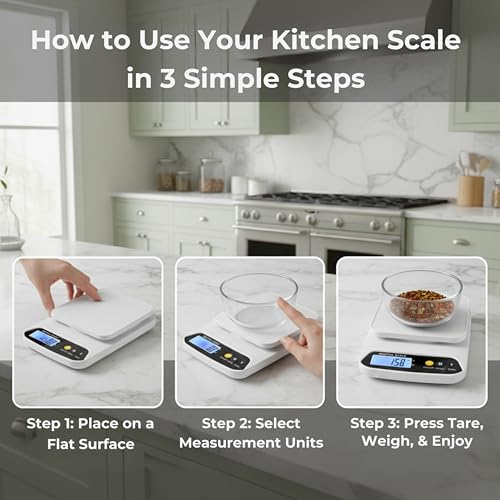 Image of GetSetNova Digital Kitchen Weighing Scale 10kg, Electronic Food Weight Machine for Kitchen, High Precision Digital Scale for Cooking, Baking & Portion Measurement