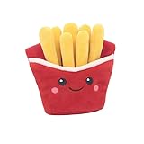 Hamburger Pet Dog Chew Safe Dog Chew Toy Comfortable Puppy Molar Toy Pizza Plush Doll Pet Supplies Accessories-N15 (French Fries)