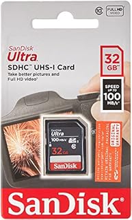 SanDisk Ultra 32GB SDHC Memory Card, up to 100MB/s, Class 10, Black/Grey