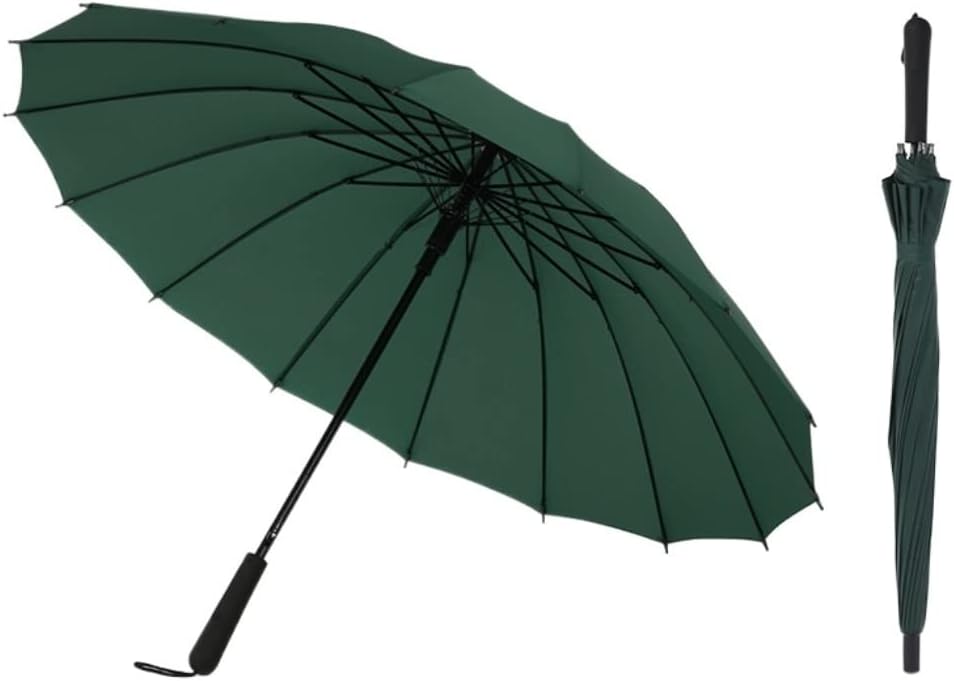 Umbrella Portable Stick Umbrella for Men Double Travel Umbrella and Women for Outdoor Windproof Umbrellas Reinforcement Umbrellas for Rain Windproof (Color : H)