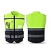 UxicRuya High Visibility Vest Reflective Vest Work Wear Vest Construction Vest for Work, XL Yellow