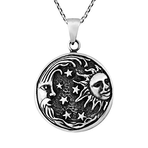 Collier en argent sterling pour femme AeraVida pendentif ciselé haute finition