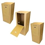 kleiderboxen stoff Farbe Kleiderkartons - Braun 3 Kleiderboxen Spedition 2.60 BC Welle 600 x 510 x 1350 mm