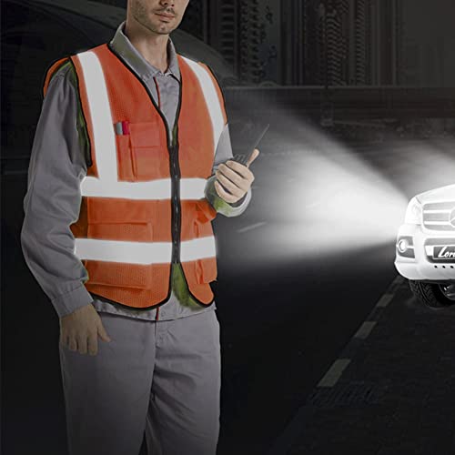 Image of XIAKE Reflective Safety Vest for Men & Women High Visibility Class 2 Vest with Pockets Meets ANSI Standards