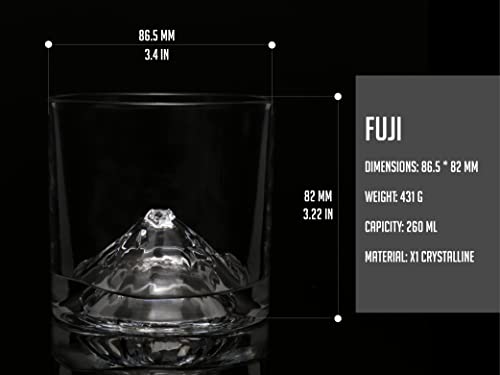 Image of LIITON Mount Fuji Whiskey Glasses, Set of 2, 10oz, Bourbon Glass