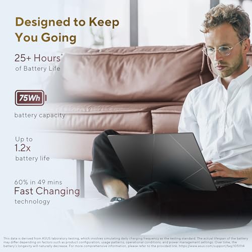 Image of ASUS Zenbook 14 (2026), AMD Ryzen AI 5 430, AMD Radeon iGPU, 16GB RAM, 1TB SSD, FHD+, 14 inch, (35.5 cm), Windows 11, M365 Basic(1 Year)* Office 2024, Jade Black, 1.28 kg, UM3406GA-QL119WS, Co-Pilot+ PC
