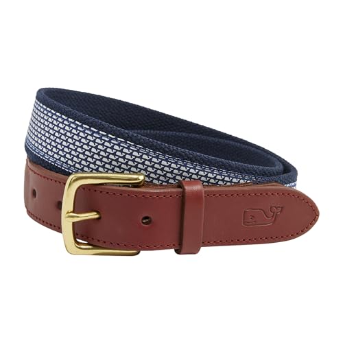 vineyard vines Men's Micro Whale Classic Canvas Club Belt