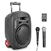 Ibiza - PORT8UHF-MKII-TWS - 8"/400W MAX portable speaker with 1 wired microphone and 1 UHF microphone, remote control and case - Bluetooth, USB, SD and TWS - 6-8 hours