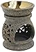 Crafkart 4 Inches Natural Stone Tea Light Holder, Aromatherapy Essential Oil Warmer Burner Candle Holder Diffuser Home Decorative Spa Yoga Meditation - Floral