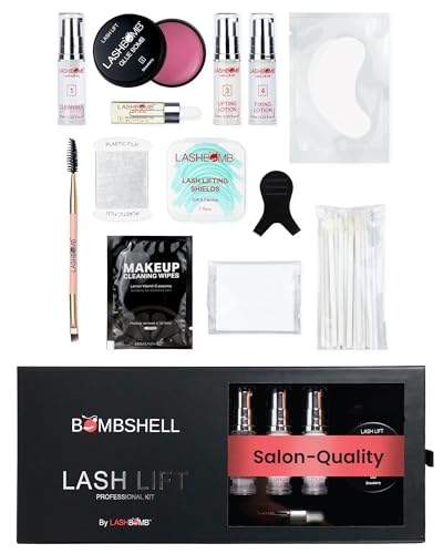 LashBomb - Bombshell Lash Lift Kit - Professional & DIY Eyelash Curling Lifting Set - 15-20 Treatments - Vegan & Cruelty-Free - Long-Lasting Curl - All-in-One Solution for Fine, Medium, Thick Lashes