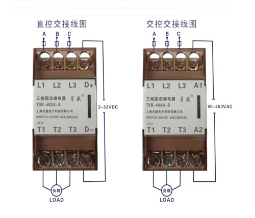Relais à semi-conducteurs triphasé 15A TSR-15DA-S avec commutateur statique et radiateur - 4