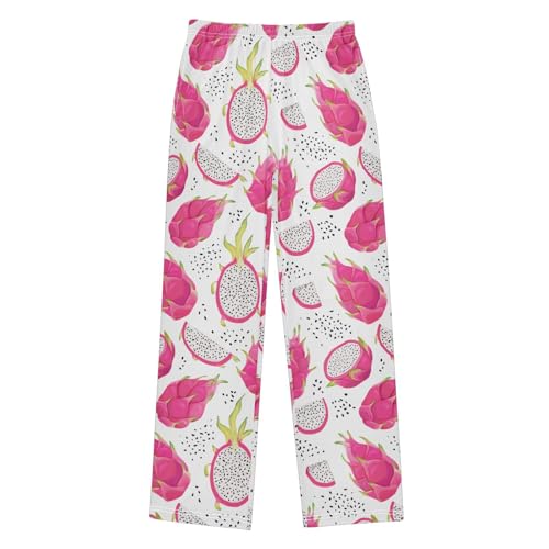 Summer Pitaya Boys Long Pants Soft Trousers Elastic Waist Kids Lounge Bottoms with Pockets S-XL