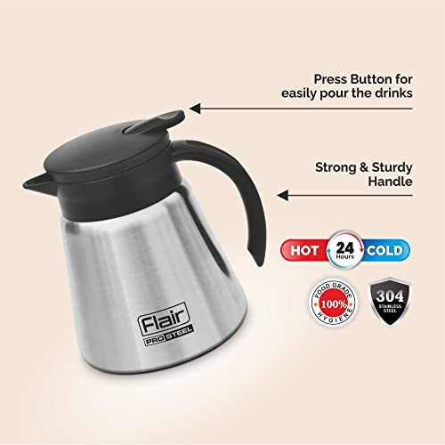Image of Flair Latte Vacuum Insulated Steel Kettle 600 ML (Black)