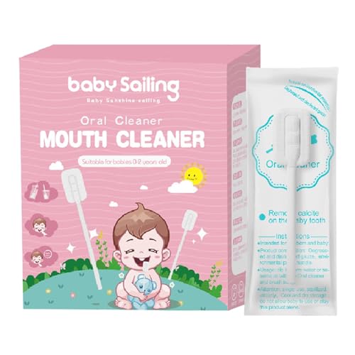 Baby Oral Cleaner 30 - Limpiador de lengua de gasa para bebé, limpiador de lengua de bebé Ne-wborn, barra de limpieza oral suave, limpiador de cepillo de dientes de bebé, limpiador de lengua I-nfant