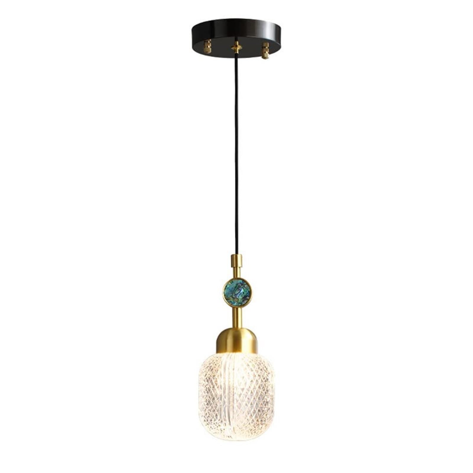 Modern Nordic Luxury Golden Brass Glass Pendant Lamp Chandelier Hanging Lighting Ceiling Fixture G9 Enamel Patch Small Style For Living Room Bedroom Restaurant