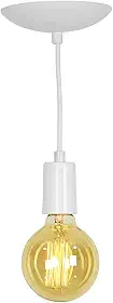 Lustre Pendente Tubo Cilindro Alumínio Branco Fio 1.20m