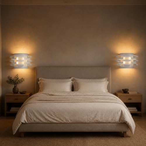 Image of ELIANTE White Metal Wall Light - MT-2678-2W - | 3 Years Warranty | Free - LED LAMP