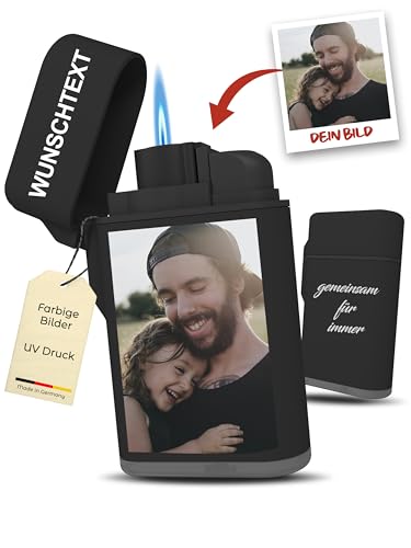 Meinearmbänder Feuerzeug personalisiert mit Foto – Farbbild Druck | Personalisierte Geschenke für Männer & Frauen | Perfekt als Geschenkidee für...