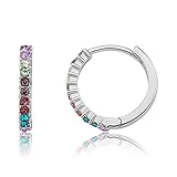 Little Miss Twin Stars Girls Earrings - 14K Gold Plated Crystal Huggy Earring - Hypoallergenic And...